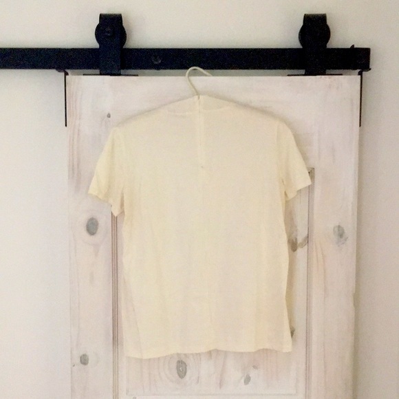 Zara Cream-Colored Mock Neck Top - Picture 2 of 4